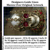 Skull With Baroque Gold Ruby Crown DW6 Decoupage Seidenpapier