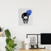 Skull with Blue Hat Poster (Heimbüro)