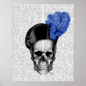 Skull with Blue Hat Poster (Vorne)