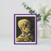 Skull with Burning CIgarette by Van Gogh, Postkarte (Stehend Vorderseite)