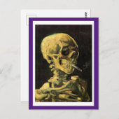 Skull with Burning CIgarette by Van Gogh, Postkarte (Vorne/Hinten)