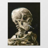 Skull with Burning Cigarette by Vincent van Gogh Fensteraufkleber (Blatt)
