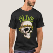 Skull with Flowers streetwear T-Shirt (Vorderseite)