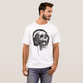 Skull With Headphones Rock Music Art Shirt (Vorne ganz)