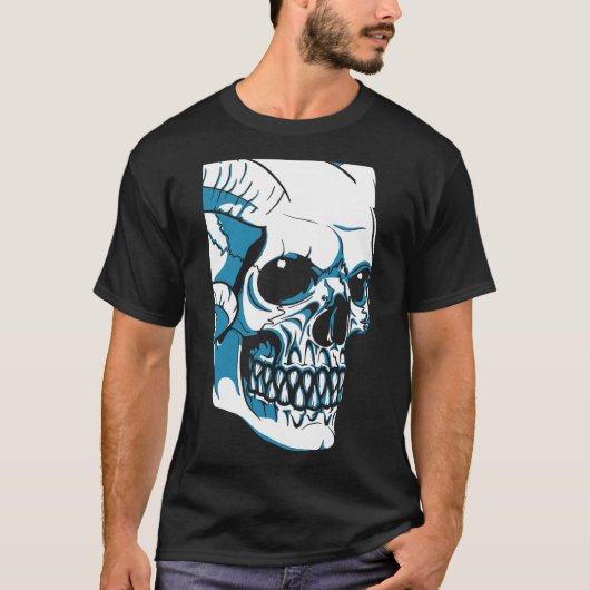 Skull with horns T-Shirt (Vorderseite)