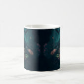 Skull with Roses and Crow Goth Art Kaffeetasse (Mittel)