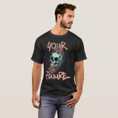 Skull with Roses streetwear T-Shirt (Vorne ganz)