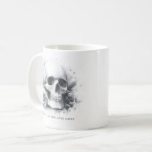 Skull with roses watercolor painting kaffeetasse (Vorderseite Links)