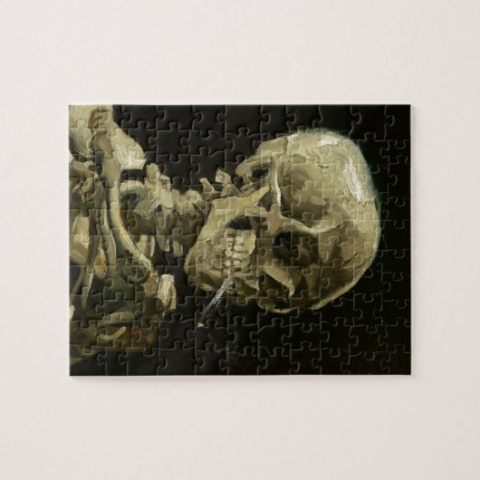 Skull with Zigarette by Van Gogh Painting Art Puzzle (Horizontal)