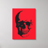 Skull Wrapped Canvas - Black & Red Fantasy Art Leinwanddruck (Vorderseite)