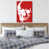 Skull Wrapped Canvas - White & Red Fantasy Art Leinwanddruck (Insitu (Schlafzimmer))