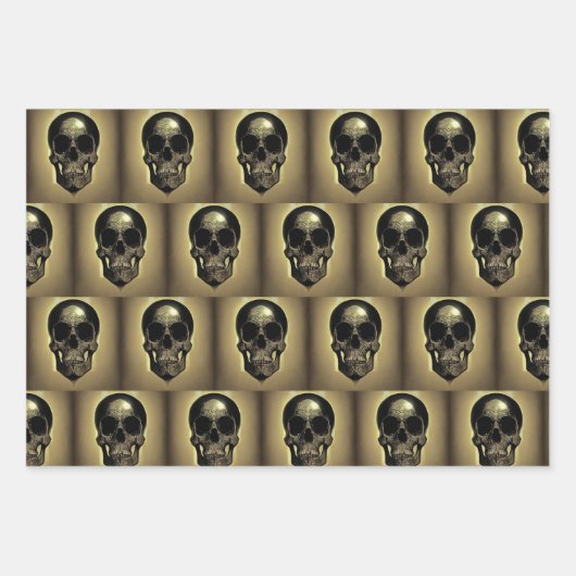 Skull Wrapping Bogen Pagan Geschenkpapier Set (Vorderseite 2)