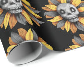 SKULL WRAPPING PAPIER FÜR SUN-BLUMENSCHUHE GESCHENKPAPIER (Rolleneckpunkt)