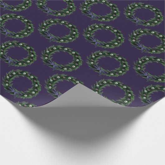 Skull Wreath Geschenkpapier (Ecke)