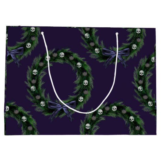 Skull Wreath Große Geschenktüte (Rückseite)