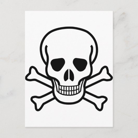 Skull x Crossbones Postkarte (Vorderseite)