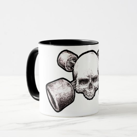 Skull & X-truX OG Skateboarder Tasse (Vorderseite Links)
