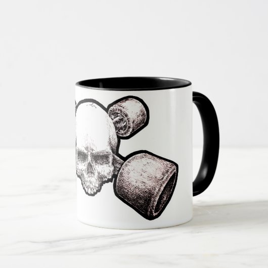 Skull & X-truX OG Skateboarder Tasse (VorderseiteRechts)