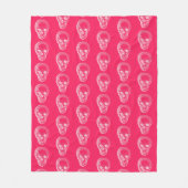 Skull Xray Pink Fleece Blanket (Vorderseite)