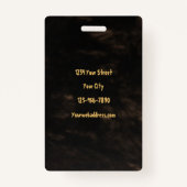 Skull Yellow Sunflower Gothic Vintag Sepia Sketch Ausweis (Rückseite)