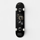 Skull "your turn" Skateboard mit personalisiertem  (Vorderseite)