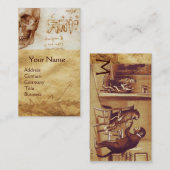 SKULL, ZÄHNE, DENTAL CLINIC, DENTIST MONKEY UND CA VISITENKARTE (Vorne/Hinten)