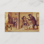 SKULL, ZÄHNE, DENTAL CLINIC, DENTIST MONKEY UND CA VISITENKARTE (Rückseite)