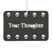 Skull-Zeile hinzufügen Text-Air-Freshener Autolufterfrischer (Vorderseite)
