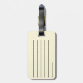 Skull zwischen Frauen Tattoo Kunst inspiriert Brau Gepäckanhänger (Rückseite vertikal)