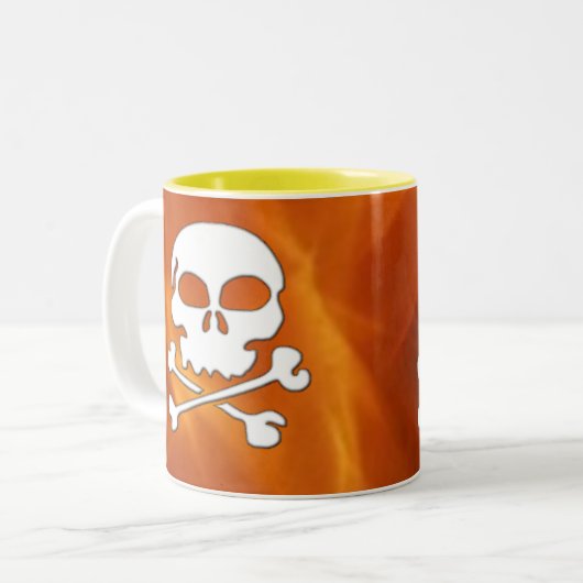 SKULLBONNEN ZWEIFARBIGE TASSE (Vorderseite Links)