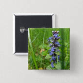 Skullcap Violet Wild Blume Button (Vorne & Hinten)