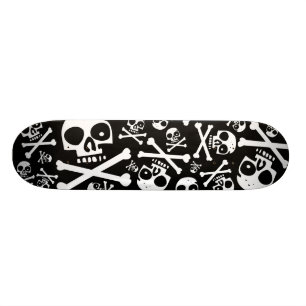 SkullDuggery-Schwarzes Skateboard