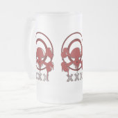 Skullex-Tasse Mattglas Bierglas (Vorderseite Links)