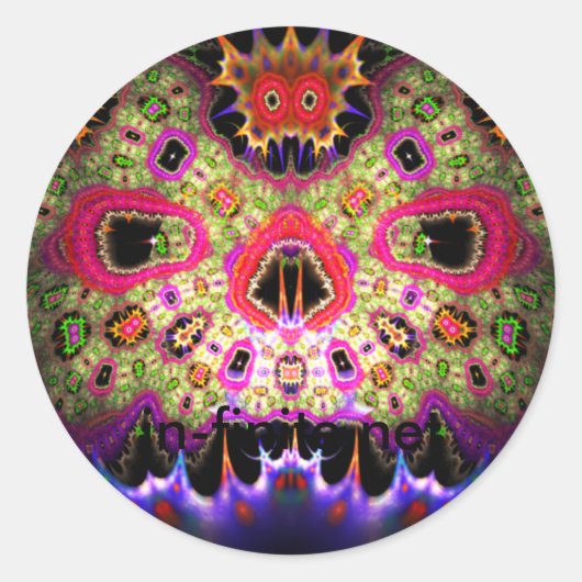 SkullFace Runder Aufkleber (Vorderseite)