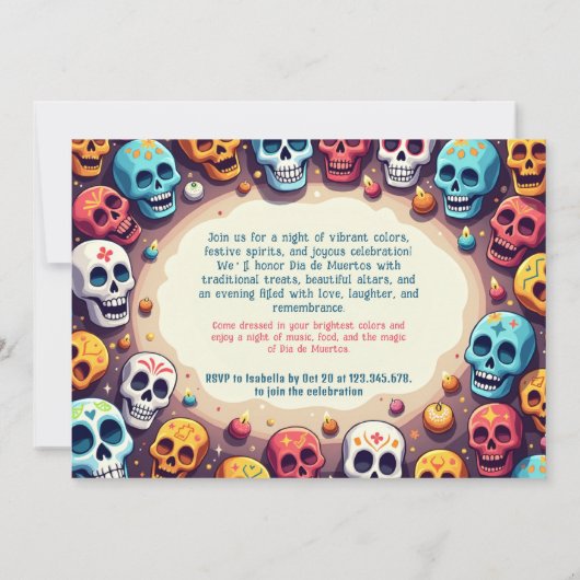 💀 Skullfetti Bash Einladung (Rückseite)
