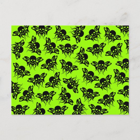 Skullfliegen Postkarte (Vorderseite)