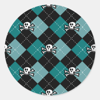 Skullgyle Runder Aufkleber