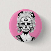 SKULLHEAD FRAU BUTTON (Vorderseite)