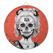 SKULLHEAD FRAU DARTSCHEIBE (vorne)
