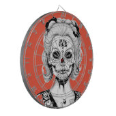 SKULLHEAD FRAU DARTSCHEIBE (Vorderseite Links)