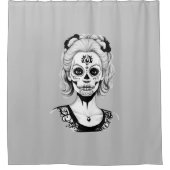 SKULLHEAD FRAU DUSCHVORHANG (Vorderseite)