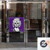 SKULLHEAD FRAU FENSTERAUFKLEBER (Büro Tür)