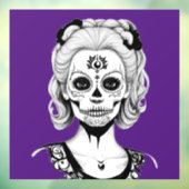 SKULLHEAD FRAU FENSTERAUFKLEBER (Blatt 3)