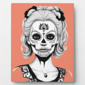 SKULLHEAD FRAU FOTOPLATTE (Vorderseite)