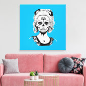 SKULLHEAD FRAU LEINWANDDRUCK (Insitu (Wohnzimmer))