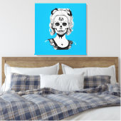 SKULLHEAD FRAU LEINWANDDRUCK (Insitu (Schlafzimmer))