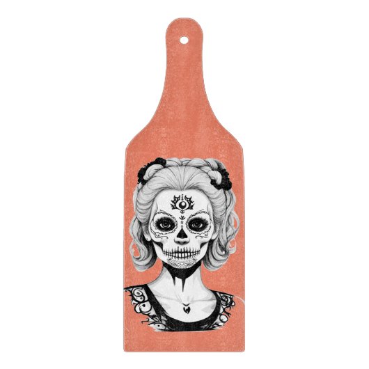 SKULLHEAD FRAU SCHNEIDEBRETT (Vorderseite)