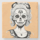 SKULLHEAD FRAU STEINUNTERSETZER (Vorderseite)