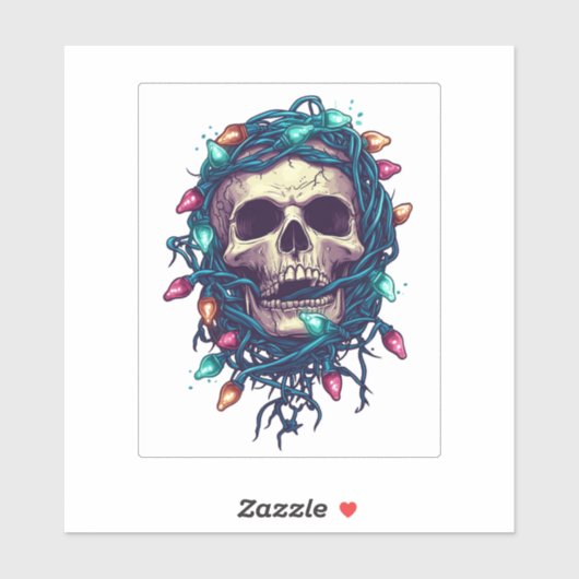 Skullmas � Funny Xmas Skelett Aufkleber (Blatt)