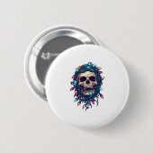 Skullmas � Funny Xmas Skelett Button (Vorne & Hinten)